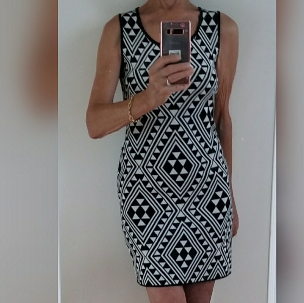 Vintage Stilettos black/white knit sweater dress